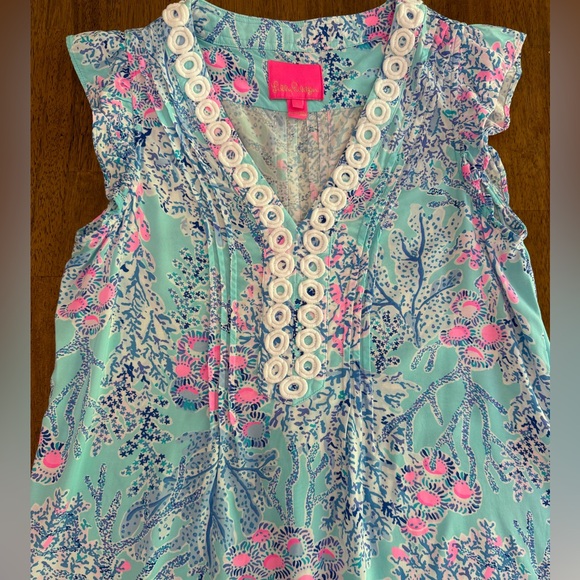 Lilly Pulitzer Joan Tunic Dress SZ S Blue Ibiza Now You Sea Me - Picture 9 of 15